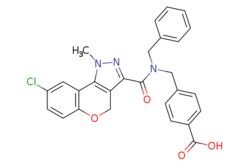 eMolecules​ Ambeed / 4-((N-Benzyl-8-chloro-1-methyl-14-dihydrochromeno[43-c]pyrazole-3-carboxamido)methyl)benzoic