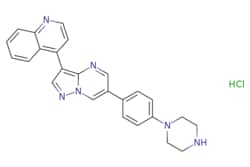 eMolecules​&nbsp;Ambeed / 4-(6-(4-(Piperazin-1-yl)phenyl)pyrazolo[15-a]pyrimidin-3-yl)quinoline hydrochloride / 1mg / 712752635 / A132382 /  / 1062368-62-0 / MFCD17392570 / 442.950 / C25H23ClN6