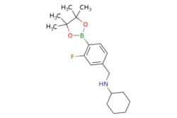 eMolecules​&nbsp;Ambeed / N-(3-Fluoro-4-(4455-tetramethyl-132-dioxaborolan-2-yl)benzyl)cyclohexanamine / 250mg / 718339824 / A941094 /  / 2096340-18-8 / MFCD18434463 / 333.250 / C19H29BFNO2