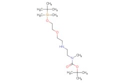 eMolecules​ Pharmablock / tert-butyl N-[2-[2-[2-[tert-butyl(dimethyl)silyl]oxyethoxy]ethylamino]ethyl]-N-methyl-carbamate / 25mg / 665627600 / PBU8141 / 0.000 / 2403639-16-5 / [null] / 376.613 / C18H40N2O4Si