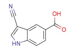 eMolecules​&nbsp;Pharmablock / 3-cyanoindole-5-carboxylic acid / 25mg / 586141366 / PB112945 / 0.000 / 889942-87-4 / MFCD07776627 / 186.170 / C10H6N2O2
