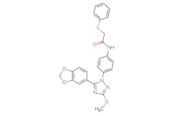 eMolecules​ Ambeed / N-(4-(5-(Benzo[d][13]dioxol-5-yl)-3-methoxy-1H-124-triazol-1-yl)phenyl)-2-(phenylthio)acetamide