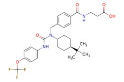 eMolecules​&nbsp;Ambeed / 3-(4-((1-(trans-4-(tert-Butyl)cyclohexyl)-3-(4-(trifluoromethoxy)phenyl)ureido)methyl)benzamido)propanoic acid / 1mg / 761012637 / A387310 /  / 307983-31-9 / MFCD11977277 / 563.618 / C29H36F3N3O5