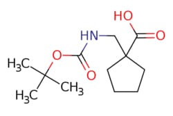 eMolecules​&nbsp;Ambeed / 1-(((tert-Butoxycarbonyl)amino)methyl)cyclopentanecarboxylic acid / 100mg / 632809515 / A445615 /  / 204514-22-7 / MFCD09264201 / 243.303 / C12H21NO4