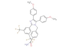 eMolecules​&nbsp;Ambeed / 4-((2-(35-Bis(trifluoromethyl)phenyl)-45-bis(4-methoxyphenyl)-1H-imidazol-1-yl)methyl)benzamide / 10mg / 524987630 / A102708 /  / 1054543-47-3 / MFCD19443178 / 625.571 / C33H25F6N3O3