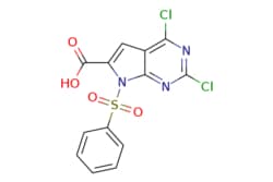 eMolecules​&nbsp;Pharmablock / 7-(benzenesulfonyl)-24-dichloro-7H-pyrrolo[23-d]pyrimidine-6-carboxylic acid / 25mg / 713709353 / PBLJ1113 / 0.000 / 1638768-44-1 / MFCD27987429 / 372.180 / C13H7Cl2N3O4S