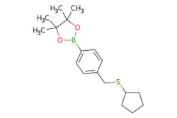 eMolecules​&nbsp;Ambeed / 2-(4-((Cyclopentylthio)methyl)phenyl)-4455-tetramethyl-132-dioxaborolane / 250mg / 717677742 / A281252 /  / 2246900-40-1 / MFCD18311898 / 318.280 / C18H27BO2S