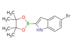 eMolecules​&nbsp;Ambeed / 5-Bromo-2-(4455-tetramethyl-132-dioxaborolan-2-yl)-1H-indole / 250mg / 718339360 / A243568 /  / 1256358-92-5 / MFCD11858360 / 322.010 / C14H17BBrNO2