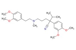 eMolecules​&nbsp;Ambeed / 5-((34-Dimethoxyphenethyl)(methyl)amino)-2-(34-dimethoxyphenyl)-2-isopropylpentanenitrile / 100mg / 534084106 / A149080 /  / 52-53-9 / MFCD00056240 / 454.611 / C27H38N2O4