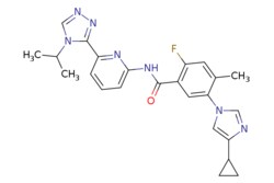 eMolecules​ 1448428-04-3 | Ambeed | 5-(4-Cyclopropyl-1H-imidazol-1-yl)-2-fluoro-N-(6-(4-isopropyl-4H-124-triazol-3-yl)pyridin-2-yl)-4-methylbenzamide