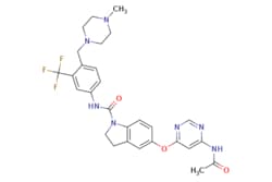 eMolecules​ 882405-89-2 | Ambeed | 5-((6-Acetamidopyrimidin-4-yl)oxy)-N-(4-((4-methylpiperazin-1-yl)methyl)-3-(trifluoromethyl)phenyl)indoline-1-carboxamide