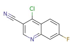 eMolecules​&nbsp;AstaTech / 4-CHLORO-7-FLUORO-QUINOLINE-3-CARBONITRILE / 0.25g / 718055029 / 59242 / 97.000 / 622369-70-4 / MFCD06796584 / 206.600 / C10H4ClFN2