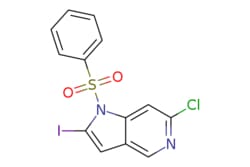 eMolecules​ Pharmablock / 1-(benzenesulfonyl)-6-chloro-2-iodo-1H-pyrrolo[32-c]pyridine