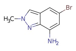 eMolecules​ Pharmablock / 5-bromo-2-methyl-2H-indazol-7-amine / 25mg / 742369271 / PBZ6805 / 0.000 / 1896679-98-3 / [null] / 226.077 / C8H8BrN3