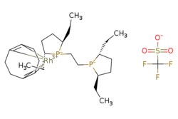 eMolecules​ Ambeed / 12-Bis((2R5R)-25-diethylphospholano)ethane(cyclooctadiene)rhodium(I) trifluoromethanesulfonate / 50mg / 650569995 / A1228631 /  / 136705-71-0 / [null] / 670.550 / C27H44F3O3P2RhS