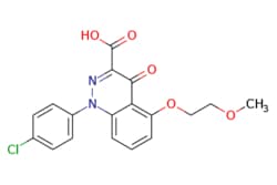 eMolecules​&nbsp;AstaTech / 3-CINNOLINECARBOXYLIC ACID 1-(4-CHLOROPHENYL)-14-DIHYDRO-5-(2-METHOXYETHOXY)-4-OXO- / 0.25g / 448268141 / A12000 / 95.000 / 130561-48-7 / MFCD28556890 / 374.780 / C18H15ClN2O5