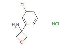 eMolecules​&nbsp;Pharmablock / 3-(3-chlorophenyl)oxetan-3-amine hydrochloride / 25mg / 551144033 / PBOX0106 / 0.000 / 1332765-66-8 / MFCD19381730 / 220.090 / C9H11Cl2NO