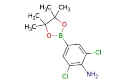 eMolecules​ AOBChem USA / 4-Amino-35-dichlorophenylboronic acid pinacol ester / 250mg / 525249748 / 24393 /  / 1371630-51-1 / MFCD23380454 / 287.980 / C12H16BCl2NO2