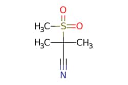 eMolecules​ AstaTech / 2-METHANESULFONYL-2-METHYLPROPANENITRILE / 0.25g / 268501073 / 72508 / 95.000 / 14668-29-2 / MFCD16766457 / 147.190 / C5H9NO2S