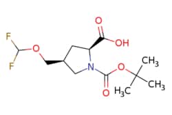 eMolecules​&nbsp;Pharmablock / (2S4S)-1-tert-butoxycarbonyl-4-(difluoromethoxymethyl)pyrrolidine-2-carboxylic acid / 25mg / 713713997 / PBX1418 / 0.000 / 1378389-61-7 / [null] / 295.283 / C12H19F2NO5