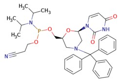 eMolecules​&nbsp;Broadpharm / N-Trityl-morpholino-U-5-O-phosphoramidite / 100mg / 784455563 / BP-29998 /  /  / [null] / 669.763 / C37H44N5O5P
