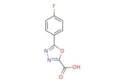eMolecules​&nbsp;ChemScene / 5-(4-Fluorophenyl)-134-oxadiazole-2-carboxylic acid / 100mg / 714214795 / CS-0290860 / 0.000 / 944898-08-2 / MFCD10001469 / 208.148 / C9H5FN2O3