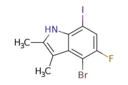 eMolecules​ Pharmablock / 4-bromo-5-fluoro-7-iodo-23-dimethyl-1H-indole