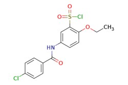 eMolecules​&nbsp;AstaTech / 5-(4-CHLOROBENZAMIDO)-2-ETHOXYBENZENE-1-SULFONYL CHLORIDE / 0.1g / 721754411 / AB1324 / 95.000 / 680617-88-3 / MFCD03424955 / 374.230 / C15H13Cl2NO4S