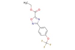 eMolecules​&nbsp;Pharmablock / ethyl 3-[4-(trifluoromethoxy)phenyl]-124-oxadiazole-5-carboxylate / 25mg / 586145850 / PBLJD0419 / 0.000 / 1258269-03-2 / [null] / 302.209 / C12H9F3N2O4