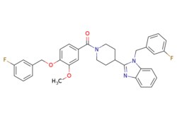 eMolecules​&nbsp;Ambeed / (4-(1-(3-Fluorobenzyl)-1H-benzo[d]imidazol-2-yl)piperidin-1-yl)(4-((3-fluorobenzyl)oxy)-3-methoxyphenyl)methanone / 50mg / 714083852 / A1533464 /  / 2241651-99-8 / [null] / 567.637 / C34H31F2N3O3