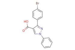 eMolecules​&nbsp;AstaTech / 3-(4-BROMOPHENYL)-1-PHENYL-1H-PYRAZOLE-4-CARBOXYLIC ACID / 0.1g / 718060536 / W11172 / 95.000 / 372107-34-1 / MFCD01828977 / 343.180 / C16H11BrN2O2