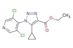 eMolecules​&nbsp;AstaTech / 5-CYCLOPROPYL-1-(35-DICHLORO-PYRIDIN-4-YL)-1H-[123]TRIAZOLE-4-CARBOXYLIC ACID ETHYL ESTER / 0.1g / 771346734 / 74711 / 90.000 / 1951441-56-7 / MFCD28404957 / 327.170 / C13H12Cl2N4O2