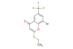 eMolecules​&nbsp;Pharmablock / 8-bromo-2-ethylsulfanyl-6-(trifluoromethyl)chromen-4-one / 25mg / 716996302 / PBZF054 / 0.000 / 2715285-50-8 / [null] / 353.150 / C12H8BrF3O2S
