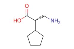 eMolecules​&nbsp;AstaTech / 3-AMINO-2-CYCLOPENTYLPROPIONIC ACID / 0.25g / 200610101 / 51130 / 97.000 / 910444-21-2 / MFCD07372890 / 157.213 / C8H15NO2