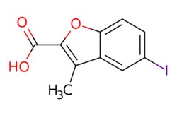eMolecules​&nbsp;ChemScene / 5-Iodo-3-methyl-1-benzofuran-2-carboxylic acid / 100mg / 686177969 / CS-0252600 / 0.000 / 284488-36-4 / MFCD00239117 / 302.067 / C10H7IO3