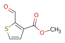 eMolecules​&nbsp;AstaTech / METHYL 2-FORMYLTHIOPHENE-3-CARBOXYLATE / 0.25g / 302807022 / F51576 / 95.000 / 24647-82-3 / MFCD01859943 / 170.180 / C7H6O3S
