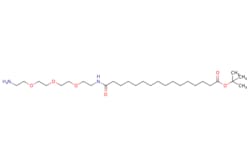 eMolecules​&nbsp;Broadpharm / 16-(Amine-PEG3-ethylcarbamoyl)pentadecanoic-t-butyl ester / 100mg / 795361481 / BP-40088 / 95.000 /  / [null] / 516.764 / C28H56N2O6