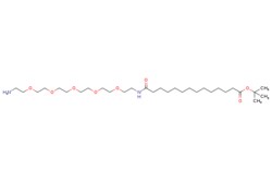 eMolecules​&nbsp;Broadpharm / 14-(Amine-PEG5-ethylcarbamoyl)tridecanoic-t-butyl ester / 100mg / 784455389 / BP-29942 / 95.000 /  / [null] / 576.816 / C30H60N2O8