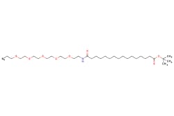 eMolecules​&nbsp;16-(Azide-PEG5-ethylcarbamoyl)pentadecanoic-t-butyl ester | Broadpharm |630.868 | C32H62N4O8 | 95.000 | CC(C)(C)OC(=O)CCCCCCCCCCCCCCC(=O)NCCOCCOCCOCCOCCOCCN=[N+]=[N-] | 100mg | 784455334