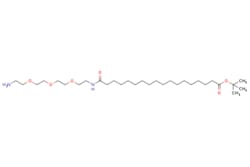 eMolecules​&nbsp;Broadpharm / 18-(Amine-PEG3-ethylcarbamoyl)heptadecanoic-t-butyl ester / 100mg / 784454994 / BP-29798 / 95.000 /  / [null] / 544.818 / C30H60N2O6
