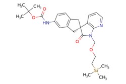 eMolecules​&nbsp;Synthonix / tert-butyl N-[(2R)-2-oxo-3-[2-(trimethylsilyl)ethoxy]methyl-1233-tetrahydrospiro[indene-21-pyrrolo[23-b]pyridine]-6-yl]carbamate / 50mg / 779537640 / AC78761 /  / 957121-34-5 / MFCD18251610 / 481.668 / C26H35N3O4Si