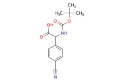 eMolecules​&nbsp;1111737-56-4 | 2-((TERT-BUTOXYCARBONYL)AMINO)-2-(4-CYANOPHENYL)ACETIC ACID | AstaTech | MFCD09026218 | 276.292 | C14H16N2O4 | 95.000 | CC(C)(C)OC(=O)NC(C(O)=O)c1ccc(cc1)C#N | 0.1g | 771350654