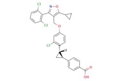 eMolecules​&nbsp;AstaTech / 4-((1S2S)-2-(2-CHLORO-4-((5-CYCLOPROPYL-3-(26-DICHLOROPHENYL)ISOXAZOL-4-YL)METHOXY)PHENYL)CYCLOPROPYL)BENZOIC ACID / 0.1g / 771350193 / W13538 / 95.000 / 2020096-17-5 / [null] / 554.850 / C29H22Cl3NO4