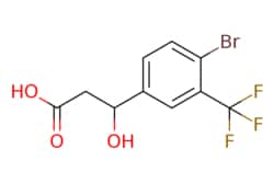 eMolecules​&nbsp;AOBChem USA / 3-(4-Bromo-3-(trifluoromethyl)phenyl)-3-hydroxypropanoic acid / 250mg / 768964541 / 63773 /  / 2353408-10-1 / [null] / 313.070 / C10H8BrF3O3
