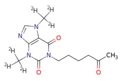 eMolecules​&nbsp;Medchem Express / Pentoxifylline-d6 / 1mg / 761506648 / HY-B0715S /  / 1185878-98-1 / MFCD09841156 / 284.349 / C13H18N4O3