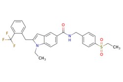 eMolecules​&nbsp;JW PharmLab LLC / 1-Ethyl-2-(2-trifluoromethyl-benzyl)-1H-indole-5-carboxylic acid 4-ethanesulfonyl-benzylamide / 5mg / 746319002 / 99R0096 / 96.000 / 2132949-95-0 / [null] / 528.590 / C28H27F3N2O3S