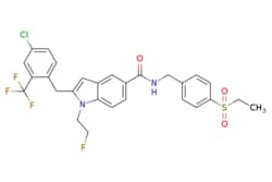 eMolecules​&nbsp;JW PharmLab LLC / 2-(4-Chloro-2-trifluoromethyl-benzyl)-1-(2-fluoro-ethyl)-1H-indole-5-carboxylic acid 4-ethanesulfonyl-benzylamide / 5mg / 746318995 / 99R0094 / 96.000 / 2132950-20-8 / [null] / 581.020 / C28H25ClF4N2O3S
