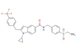 eMolecules​&nbsp;JW PharmLab LLC / 1-Cyclopropyl-2-(4-trifluoromethyl-benzyl)-1H-indole-5-carboxylic acid 4-ethanesulfonyl-benzylamide / 5mg / 746318966 / 99R0087 / 96.000 / 2079794-18-4 / [null] / 540.600 / C29H27F3N2O3S