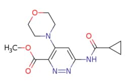 eMolecules​&nbsp;JW PharmLab LLC / 6-(Cyclopropanecarbonyl-amino)-4-morpholin-4-yl-pyridazine-3-carboxylic acid methyl ester / 5mg / 746318536 / 68R0770 / 96.000 / 2863687-17-4 / [null] / 306.322 / C14H18N4O4