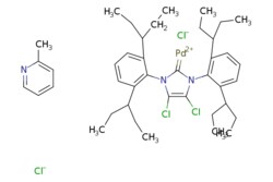 eMolecules​&nbsp;AstaTech / [13-BIS[26-BIS(1-ETHYLPROPYL)PHENYL]-45-DICHLORO-IMIDAZOL-2-YLIDENE]-DICHLORO-(2-METHYLPYRIDIN-1-IUM-1-YL)PALLADIUM / 0.1g / 721302144 / E87717 / 95.000 / 1612891-29-8 / [null] / 841.160 / C41H58Cl4N3Pd
